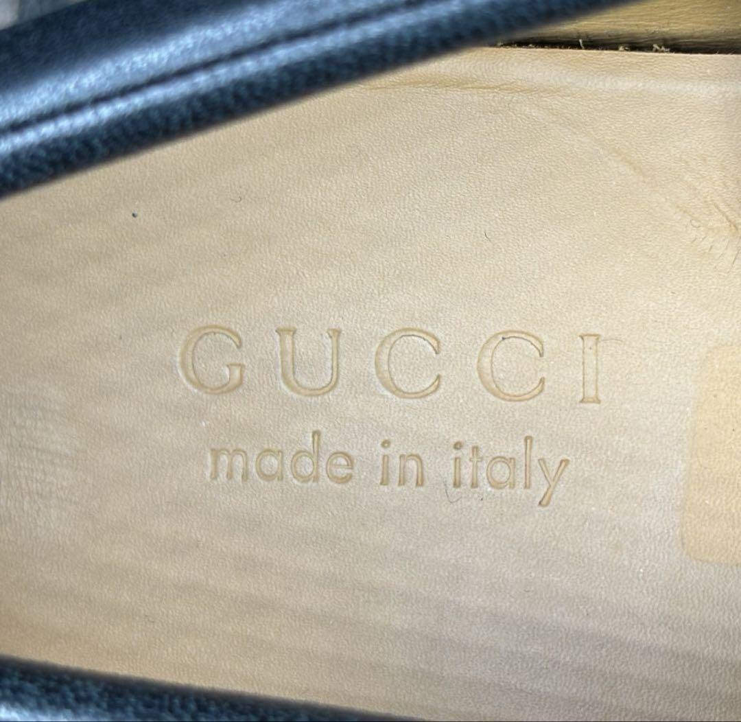 美品 GUCCI グッチ ラグソール ビットローファー ブラック【27.0】