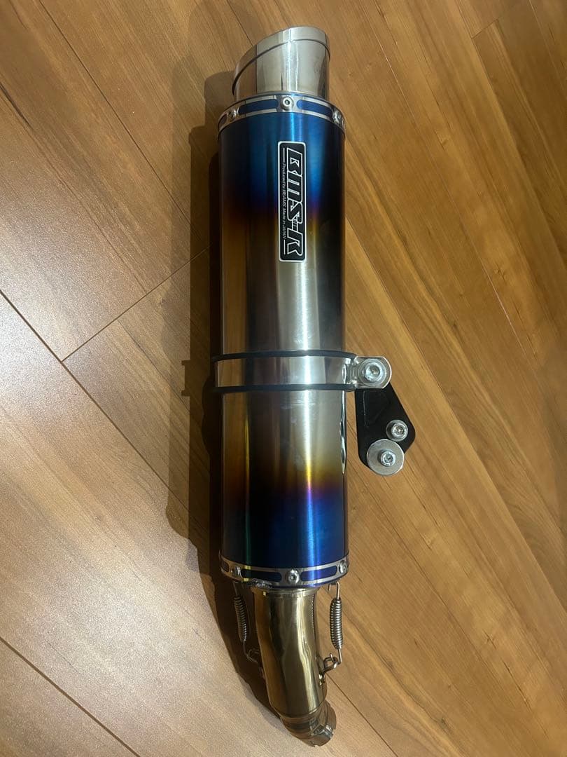 YZF-R3用　BMS-R ステンレスマフラー ブルーグラデーション