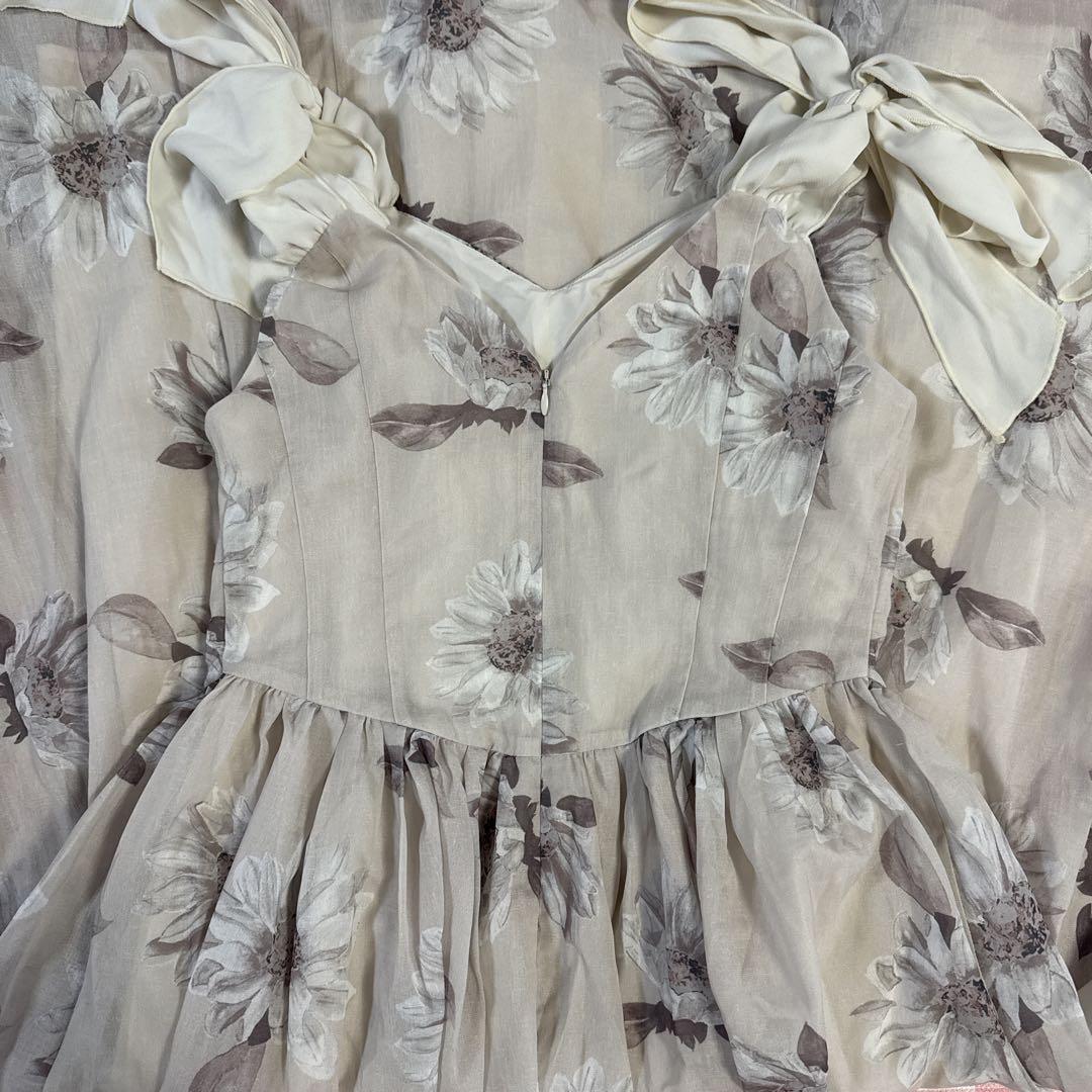 【新色】6/10までSunflower-Printed Midi Dress