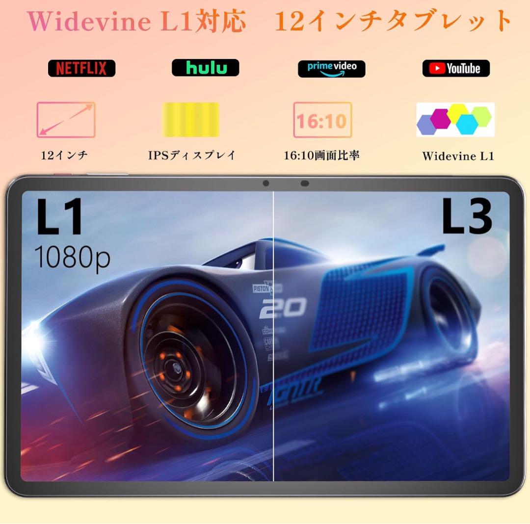 タブレット 12インチ Android 14 16GB+256GB