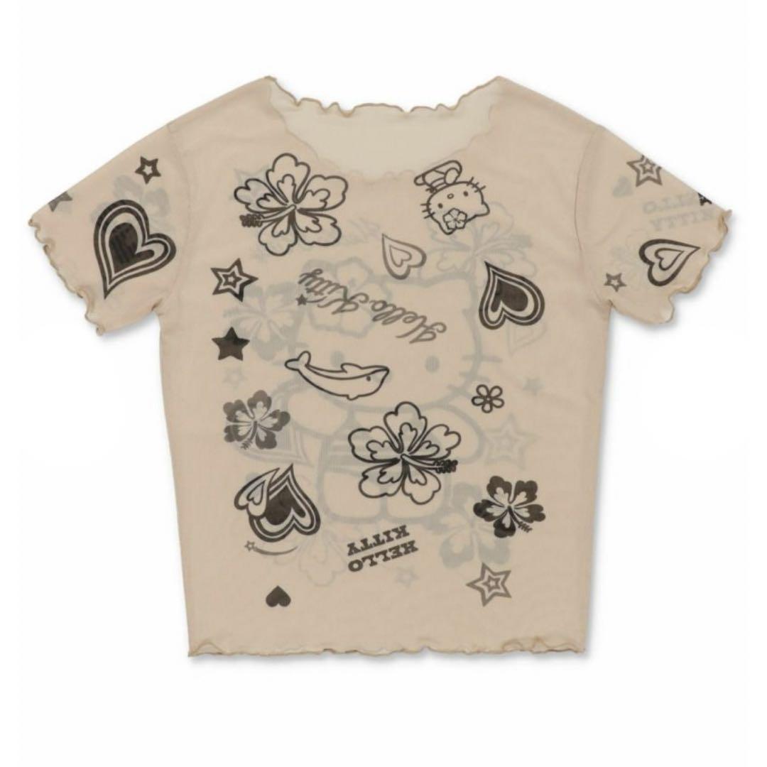 SPINNS hello kitty スピンズ キティ 総柄シアーカットソー