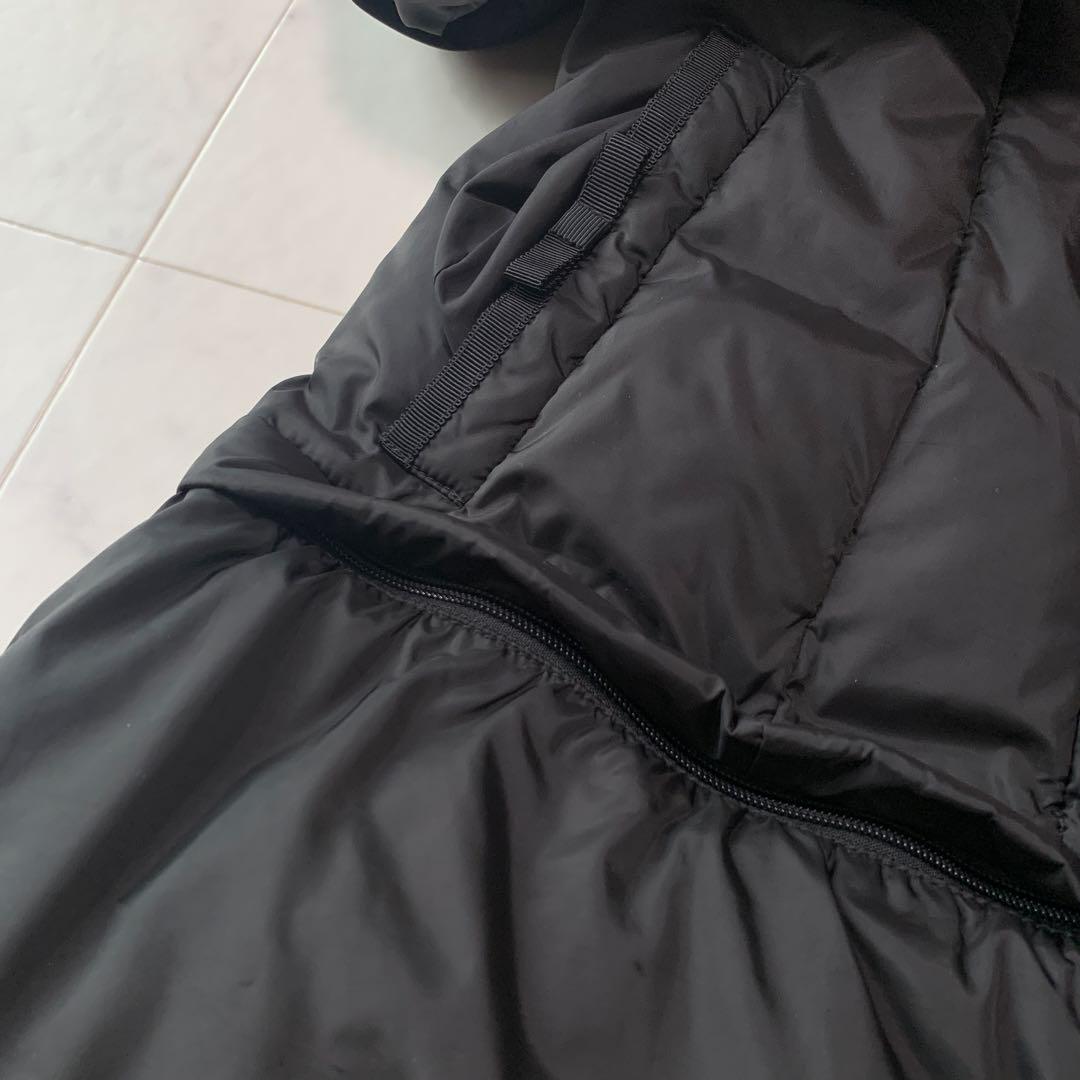 3pomponette juniorダウン フードコート 黒 130美品ポンポ 3pomponette juniorダウン フードコート 黒 130美品ポンポ