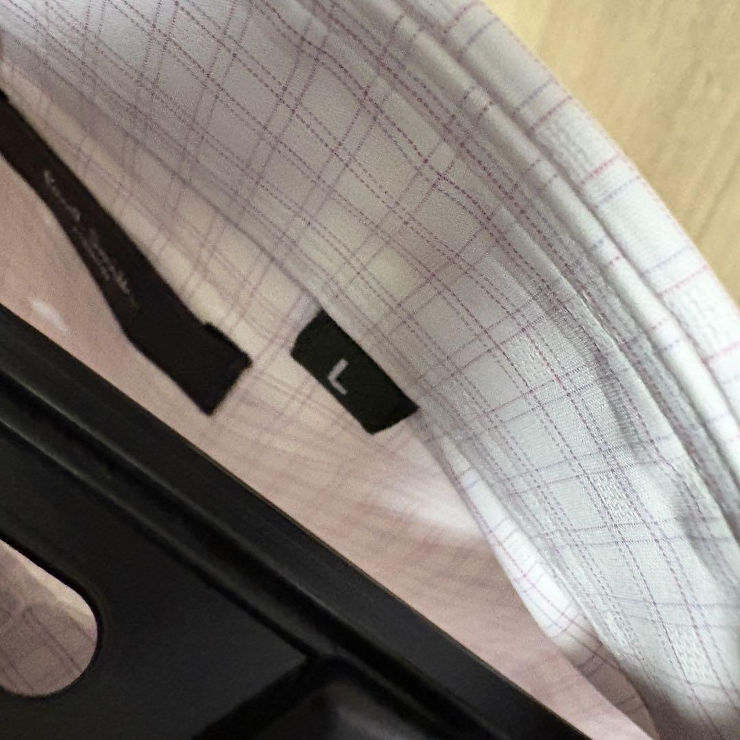 paul smith ピンク チェック柄 長袖シャツ L