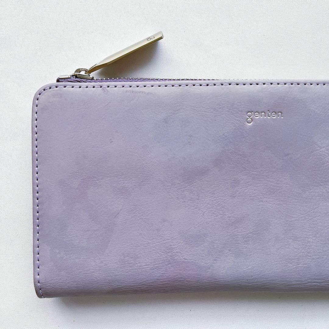 【美品】genten ゲンテン スピーナ 長財布 ラベンダー ロングウォレット