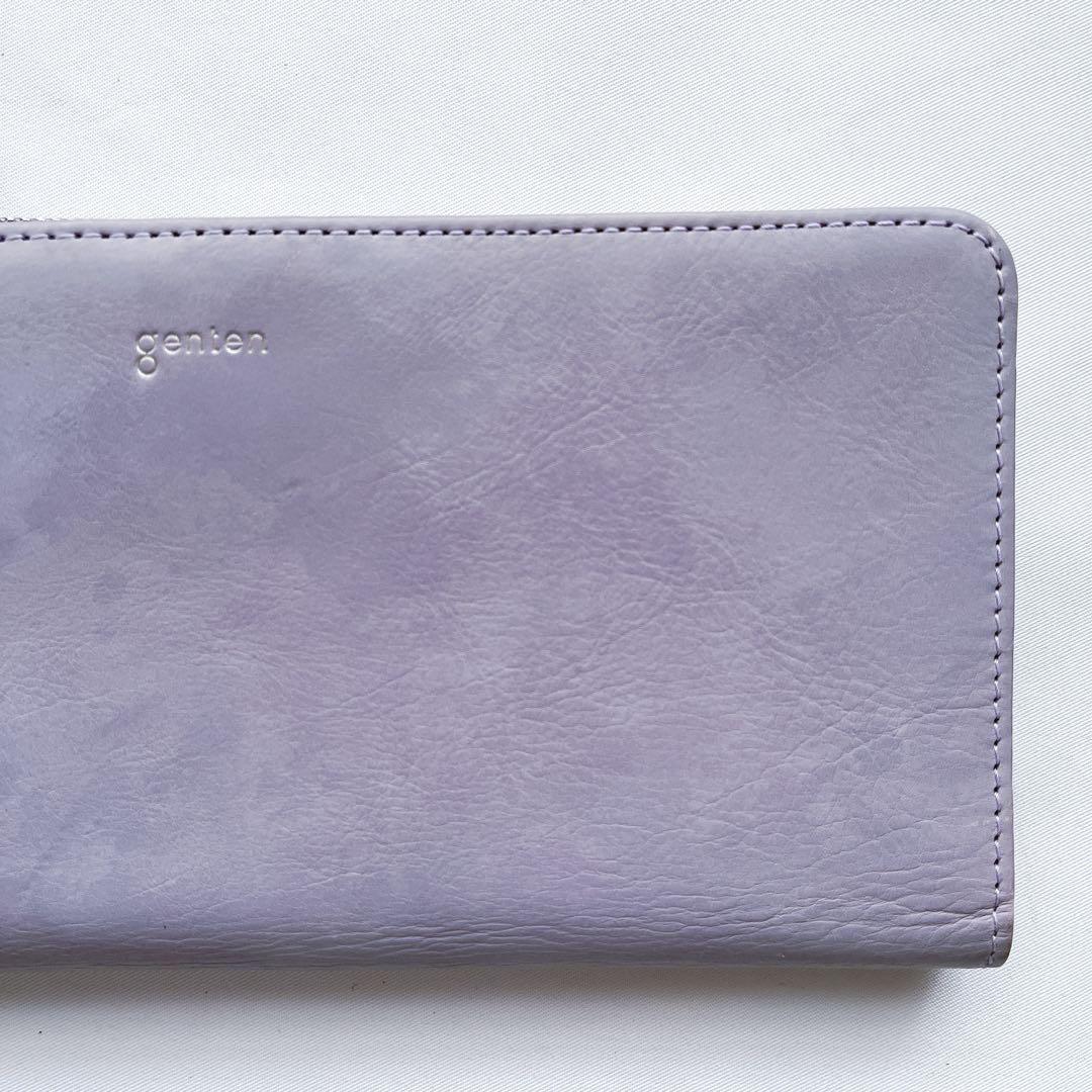 【美品】genten ゲンテン スピーナ 長財布 ラベンダー ロングウォレット