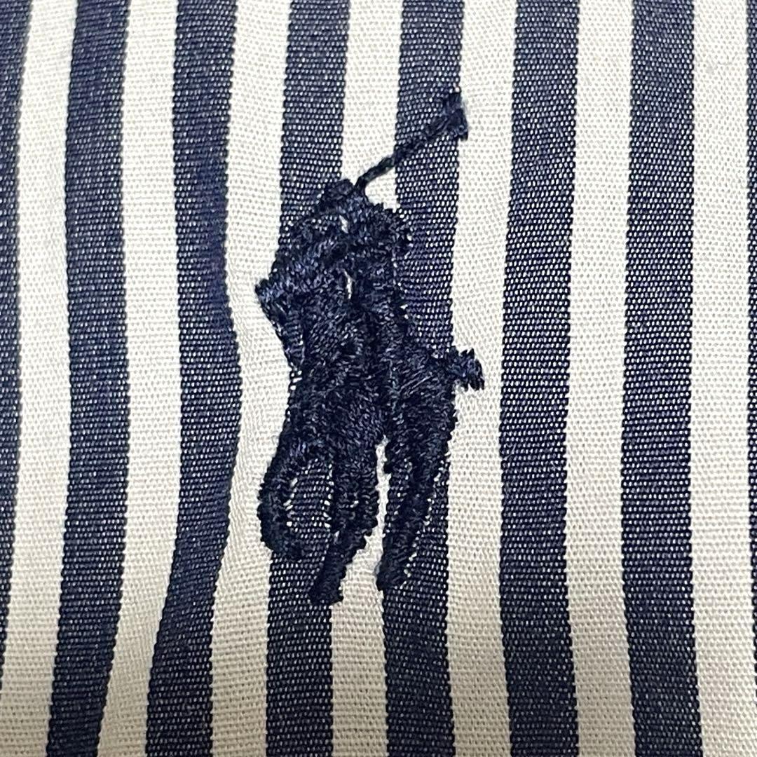 入荷通知 アプリ おすすめ POLO ポロラルフローレン 美品 ストライプ ホース刺繍 シャツ トップス