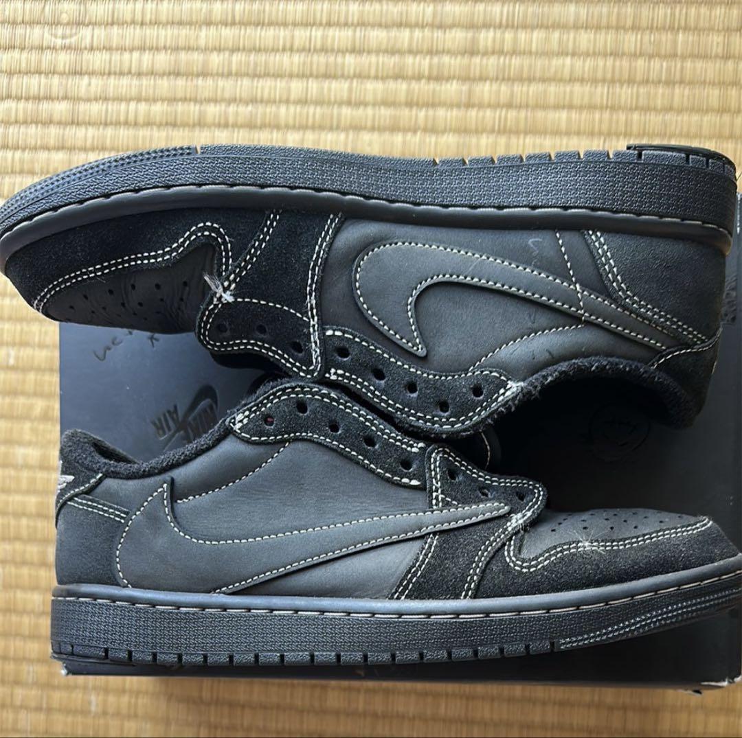 靴 TravisScott AirJordan 1 Low BlackPhantom