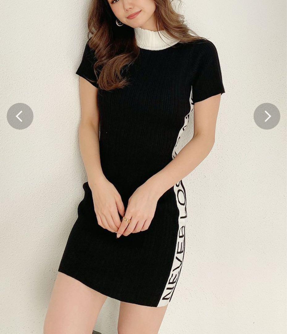 【新品】GYDA NEVERLOOKBACK ニットタイトワンピース ミニワンピ