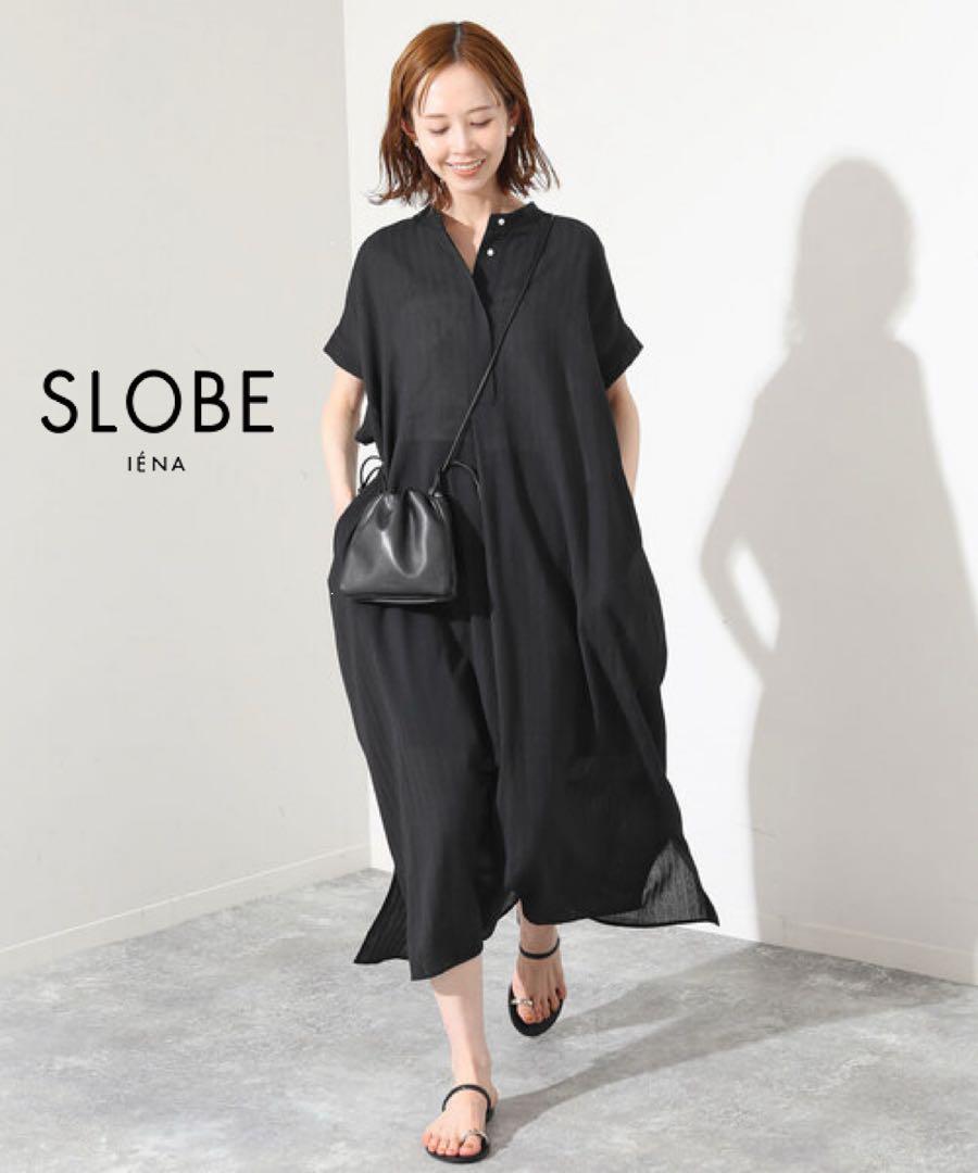 【美品】スローブイエナ ボクシーシャツワンピース 近年モデル シャドーストライプ