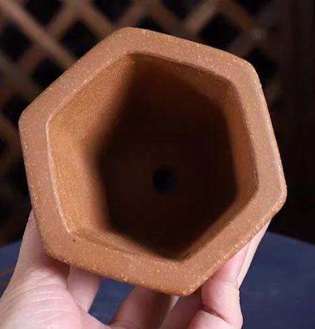 小六方鉢 手刻絵多肉鉢 紫砂の鉢 盆栽鉢 植木鉢 小品盆栽鉢 大品盆栽鉢
