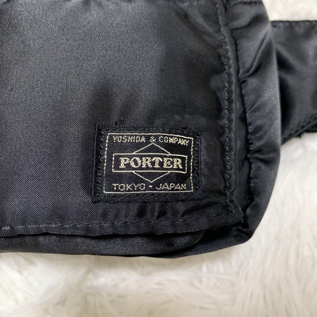 PORTER ポーター　タンカー　黒　ブラック　ボディバッグ　ウエストバッグ