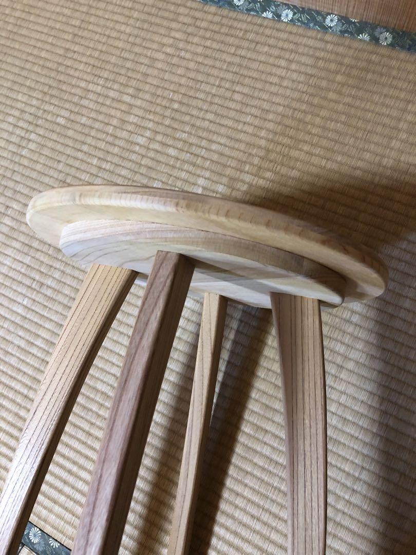 1230 建具屋一筋58年のおじいちゃんの手作りスツール、テーブル
