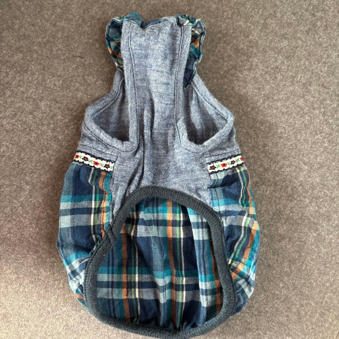 犬服 ハンドメイド ワンピース ギンガムブルー ONE OCTAVE（ワンオクターヴ）ギンガムチェックワンピ | 犬服