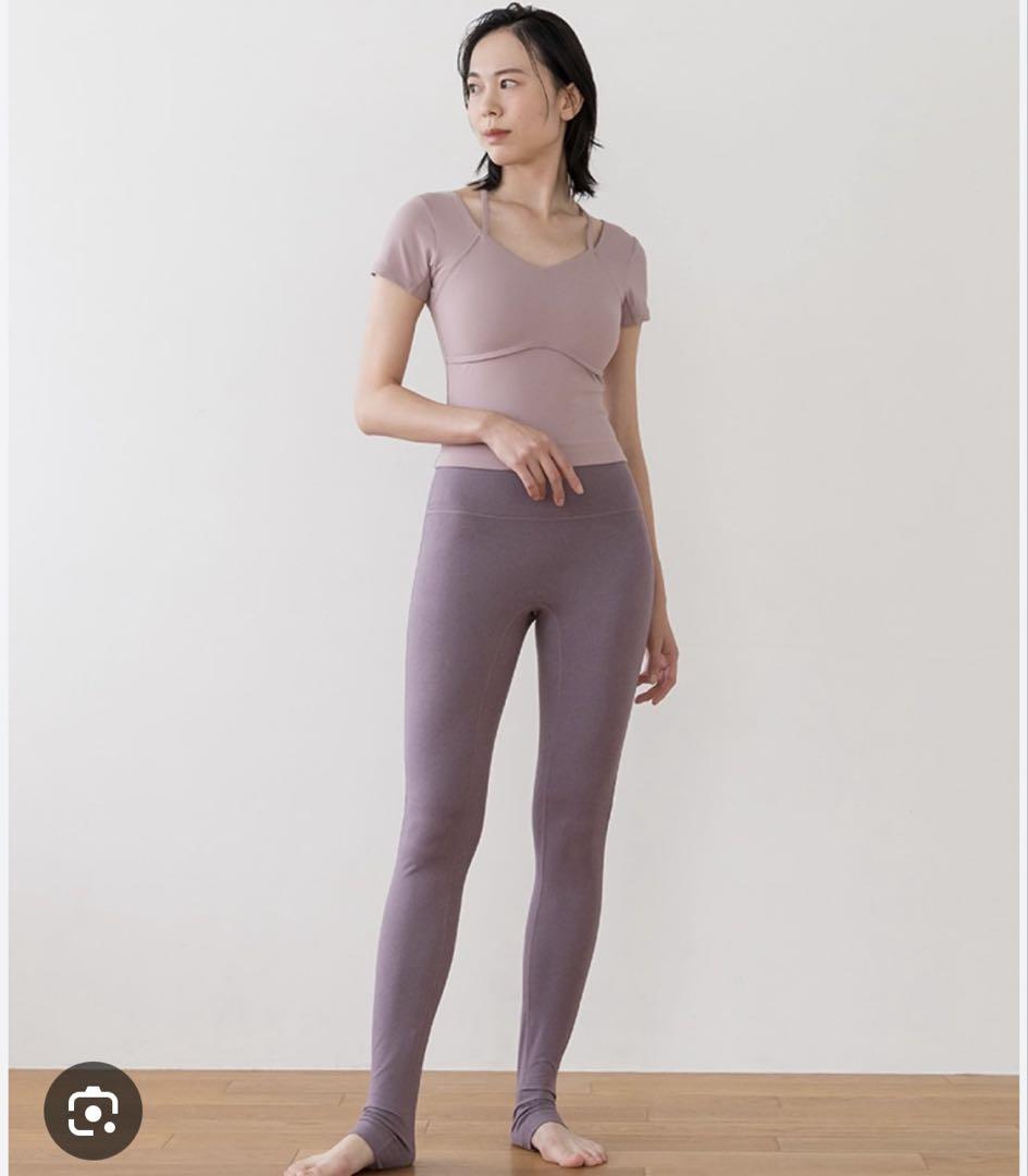 LサイズSUKALA カップ付きオープンネックTee Mサイズ 薄紫