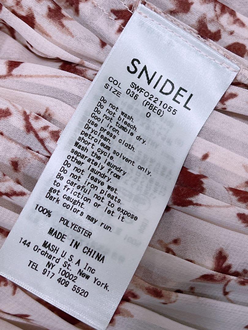 【新品未使用】SNIDEL スナイデル プリントプリーツワンピース