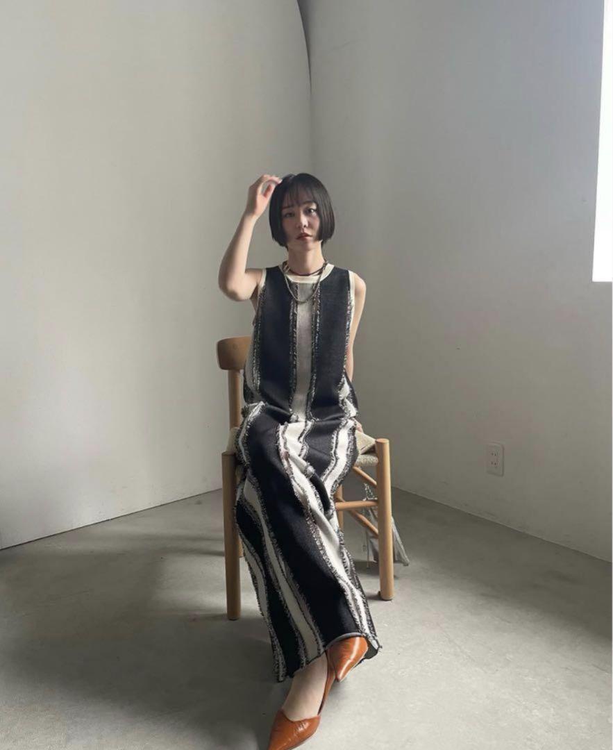 Ameri　MULTI STRIPE JACQUARD DRESS