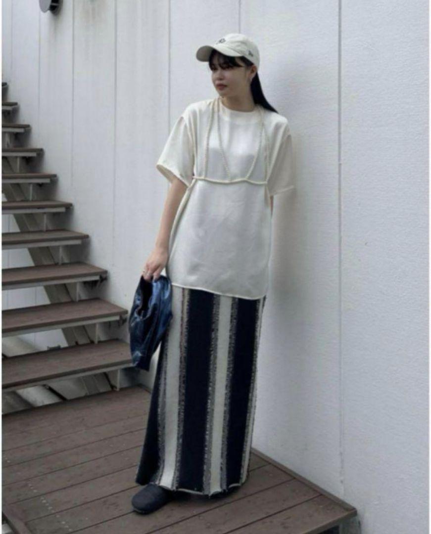 Ameri　MULTI STRIPE JACQUARD DRESS