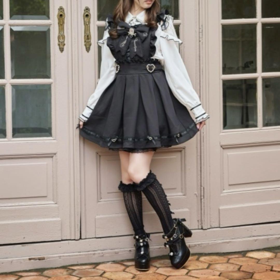 LIZLISA バックカシュクールエプロンジャンスカ
