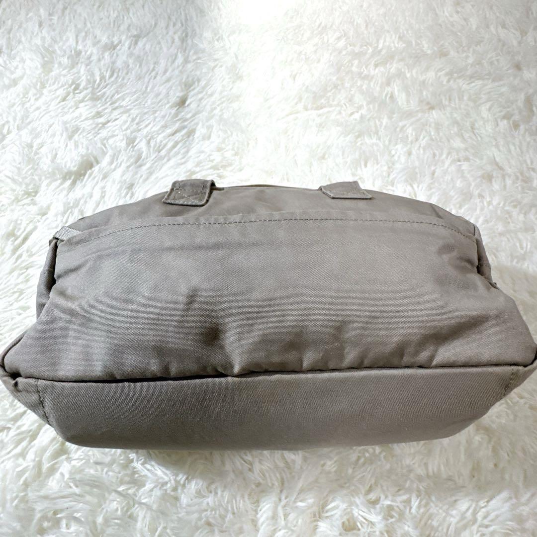 美品✨ PORTER　ポーター ミニボストンバッグ グレイ カーキー グレージュ