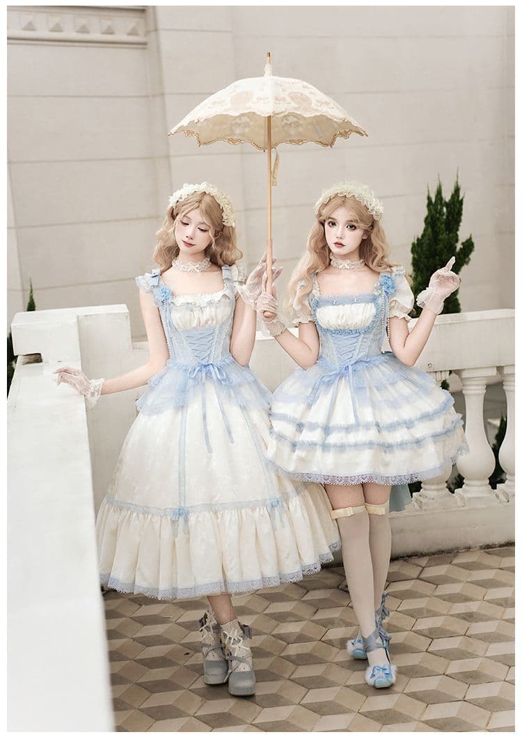 5点セットショート丈OPドレスセット ゴスロリ・ロリータドレス 甘ロリお嬢様 姫 5点セットショート丈OPドレスセット ゴスロリ・ロリータドレス 甘ロリお嬢様 姫