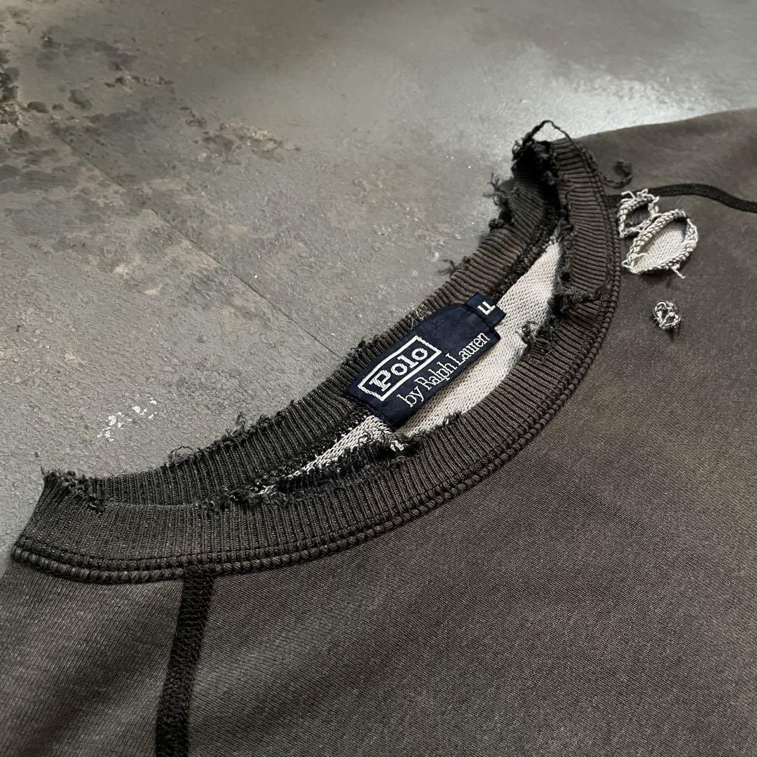 最適な価格 90's RalphLauren”鬼フェード“grange Boro sweat - メルカリ トップス