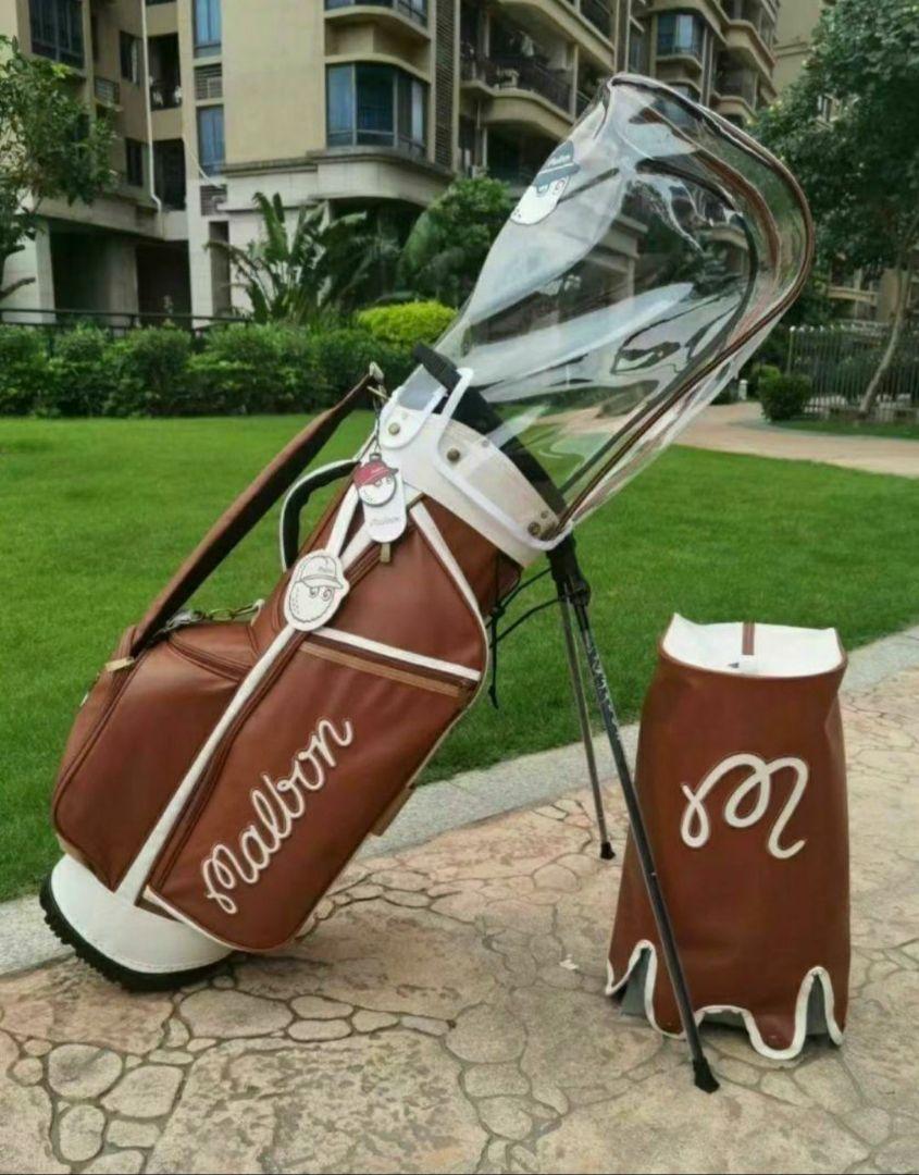 マルボンゴルフ Malbon golf キャディバッグ 男女兼用 マルボン 茶色 マルボンゴルフ キャディバッグ malbon golf バック 男女兼用