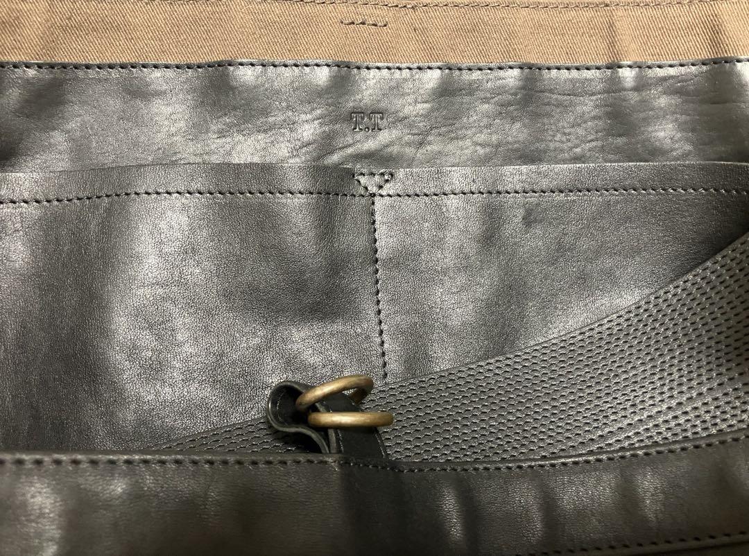 T.T LOT.004 NEWSBOY BAG 黒/大きいサイズ/ホースレザー
