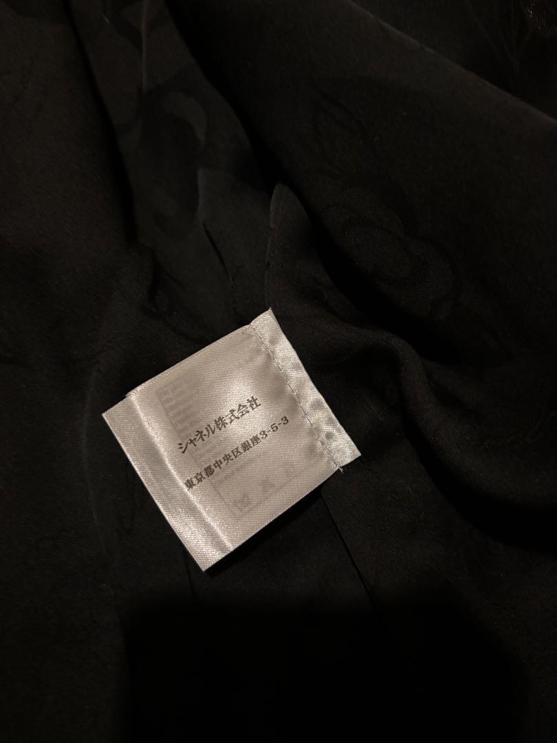 【極上美品】CHANELシャネル　ラムレザーロングコート　ブラック