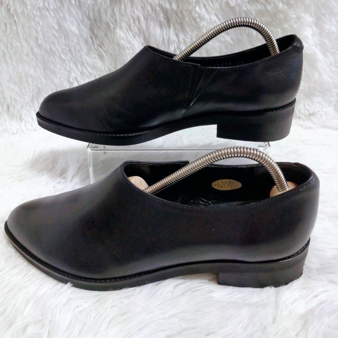 美品！Ebonyivory エボニーアイボリー 37/23.5 レザー 黒 極美品 Ebonyivory エボニーアイボリー 37/23 5 レザー 黒