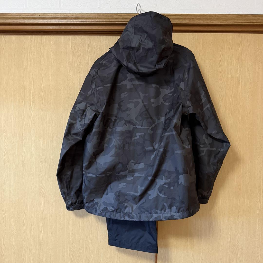 美品 ダイワ レインマックス レインスーツ S ブラックカモ DR-3621