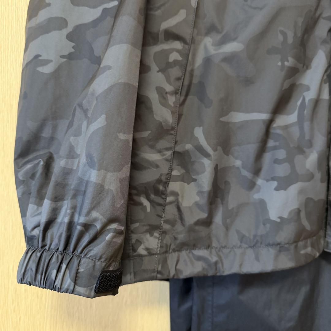 美品 ダイワ レインマックス レインスーツ S ブラックカモ DR-3621