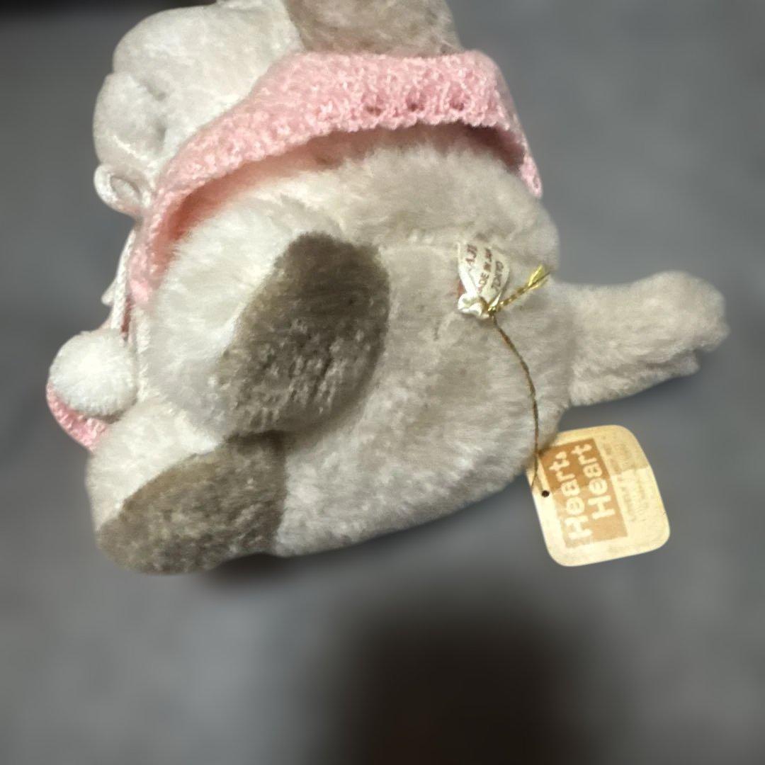 商品レトロ　NAKAJIMA Heart&Heart ウサギ　ぬいぐるみ　中古品 昭和レトロ タグ付 NAKAJIMA あみあみうさぎ heart&heart - メルカリ
