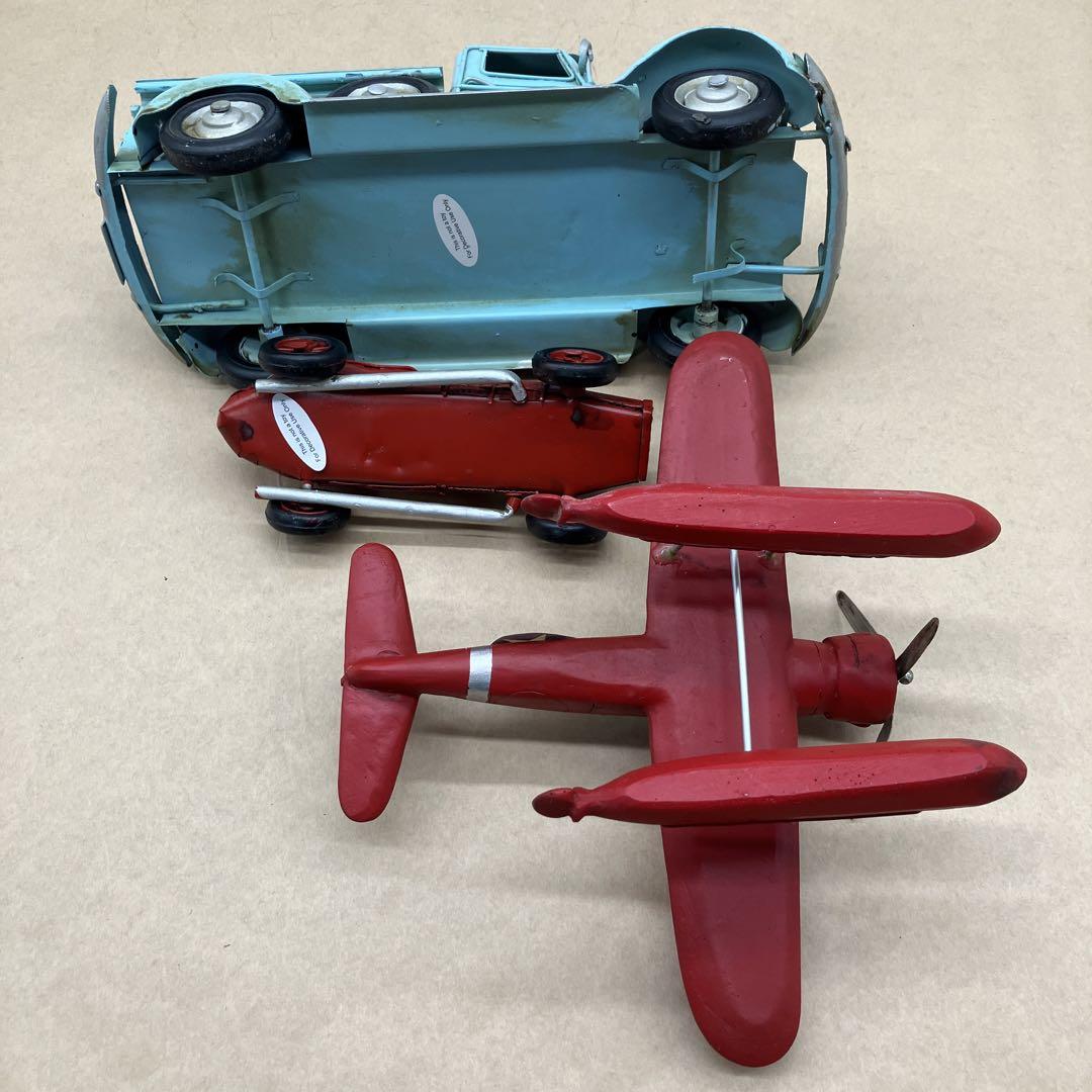 ブリキ製　クラシック　ミニカー　ピップアップトラック　レーシングカー　水上飛行機 ブリキ製 クラシック ミニカー ピップアップトラック レーシング