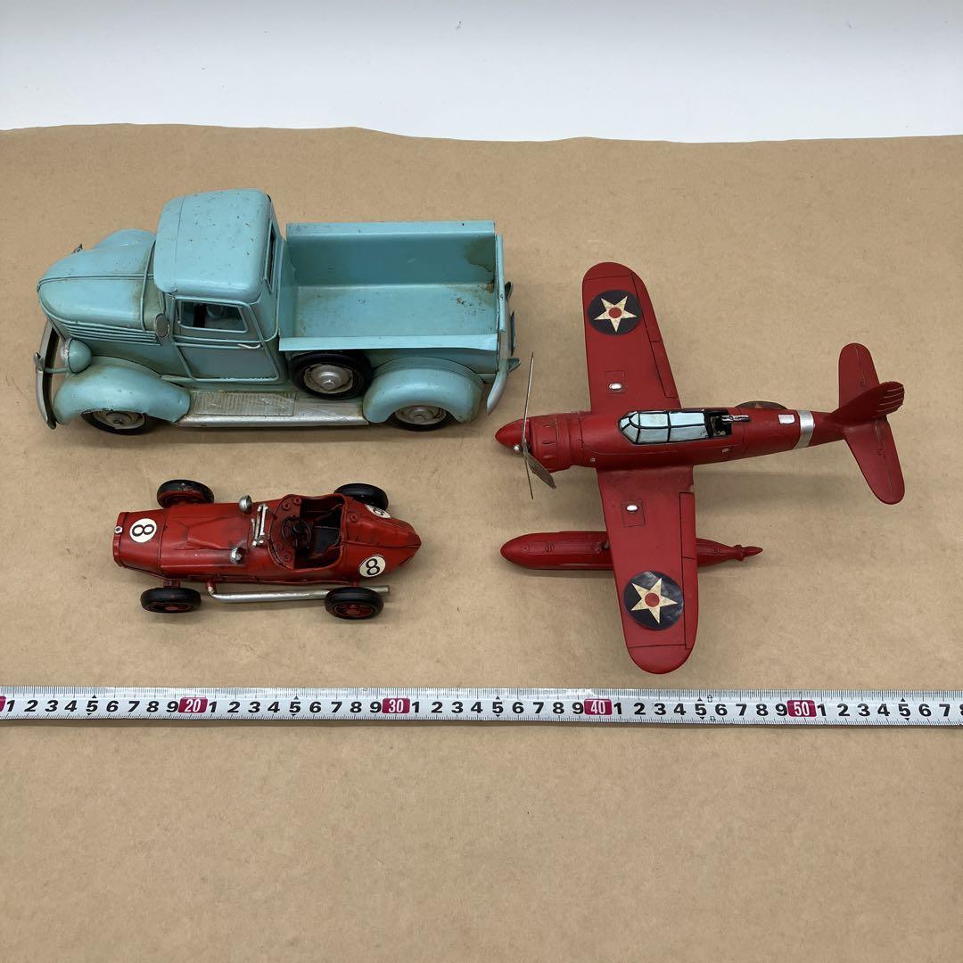 ブリキ製　クラシック　ミニカー　ピップアップトラック　レーシングカー　水上飛行機 ブリキ製 クラシック ミニカー ピップアップトラック レーシング