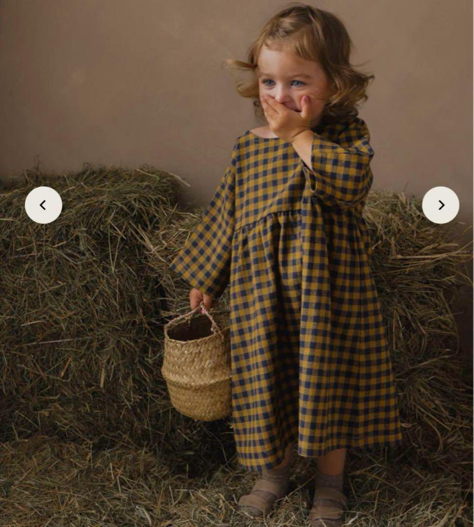 organiczooBlueberry Gingham Gather Dress