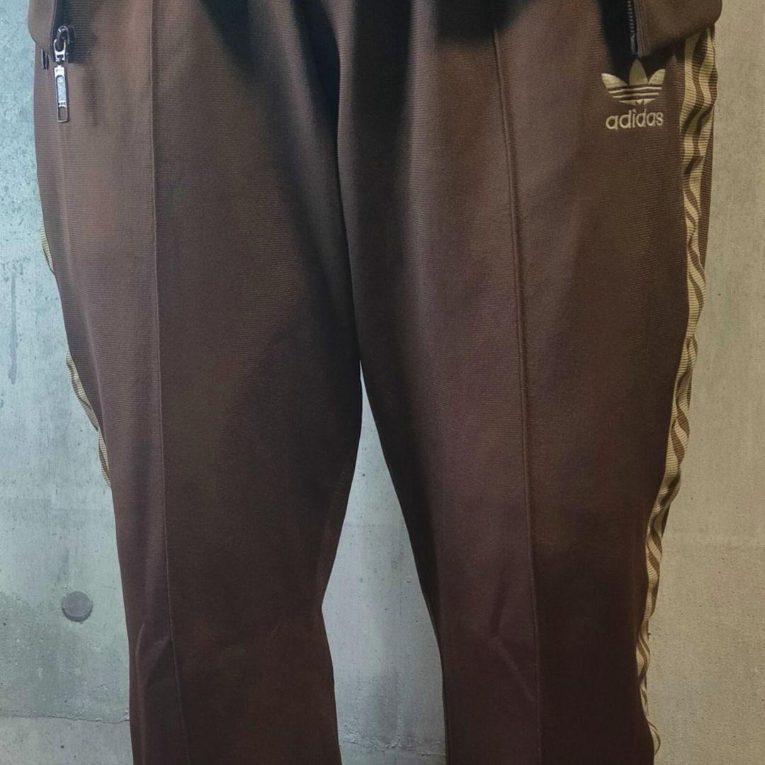 激レア 3XL adidas アディダス トラックパンツ ブラウン ベージュ 茶