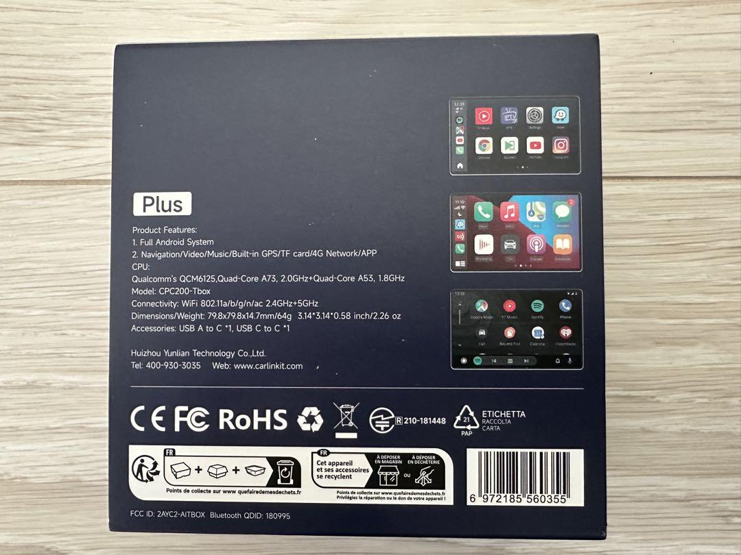 カーリンキットCPC200-Tbox Plus ストレージ：8GB/128GB