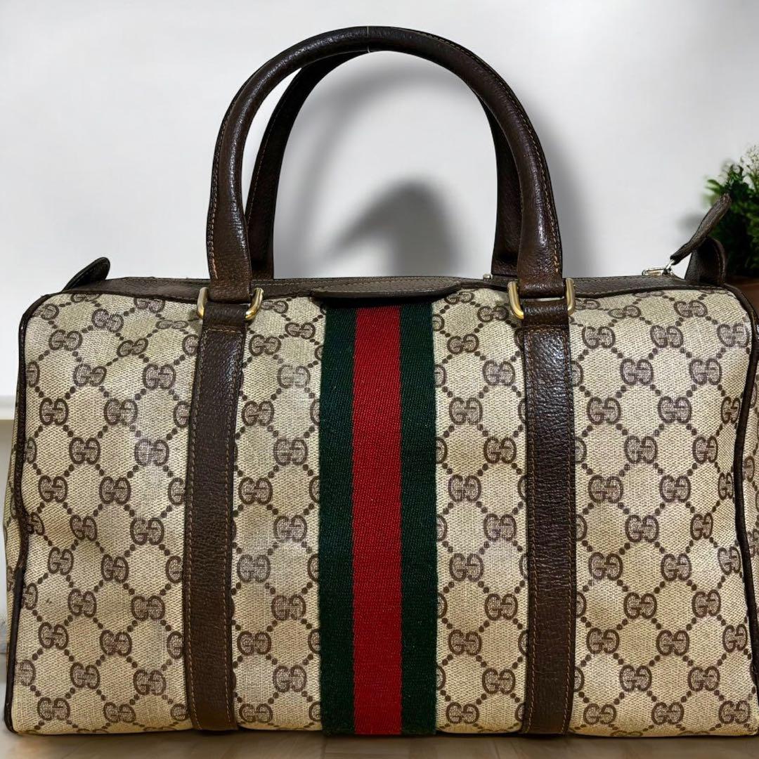 【極美品】Gucci GG柄 シェリーライン ボストンバッグ