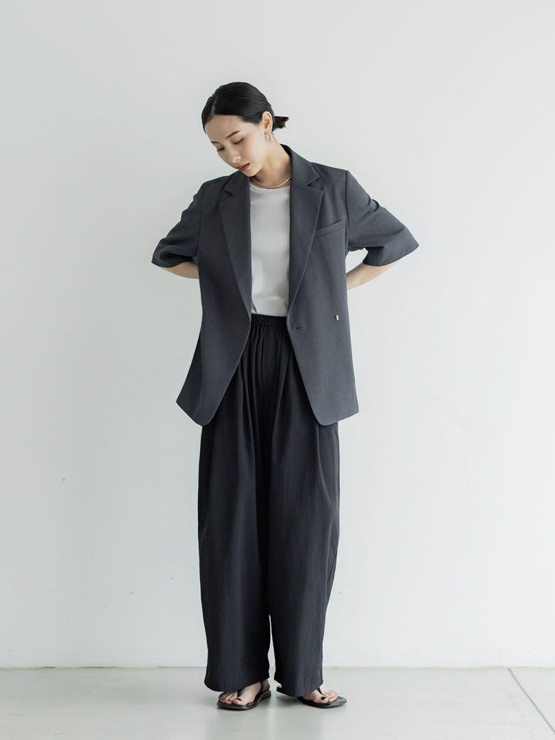 クルーレ　crewre ショートスリーブボクシージャケット サイズ1 crewre ハーフスリーブボクシージャケット iron gray - メルカリ