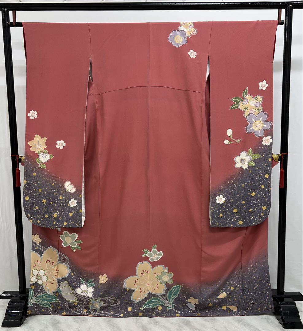振袖 セット 金彩加工 刺繍入り エンボス絞り加工 袋帯 小物付
