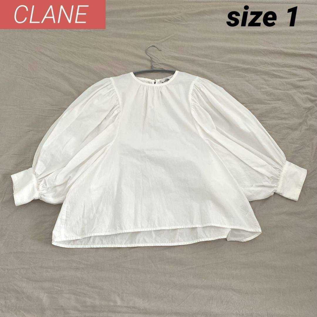 CLANE SCOOP PUFF TOPS ホワイト 綿100%