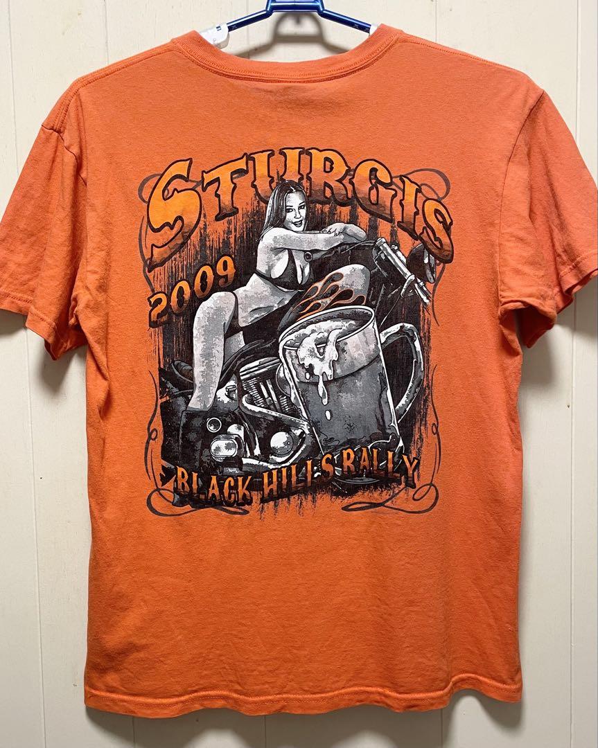 STURGISスタージス2009バイカーTシャツLハーレーダビットソンanvil