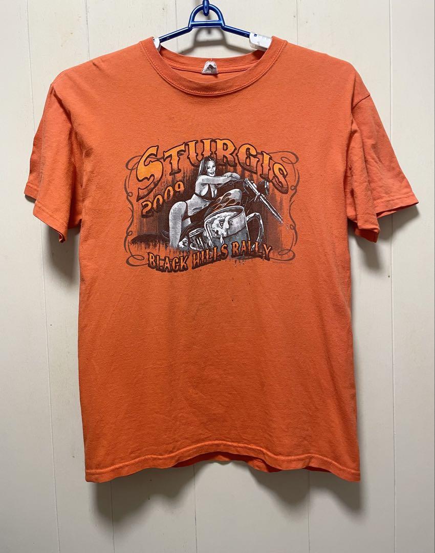 STURGISスタージス2009バイカーTシャツLハーレーダビットソンanvil