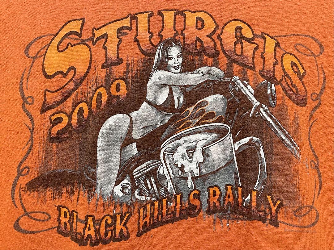 STURGISスタージス2009バイカーTシャツLハーレーダビットソンanvil
