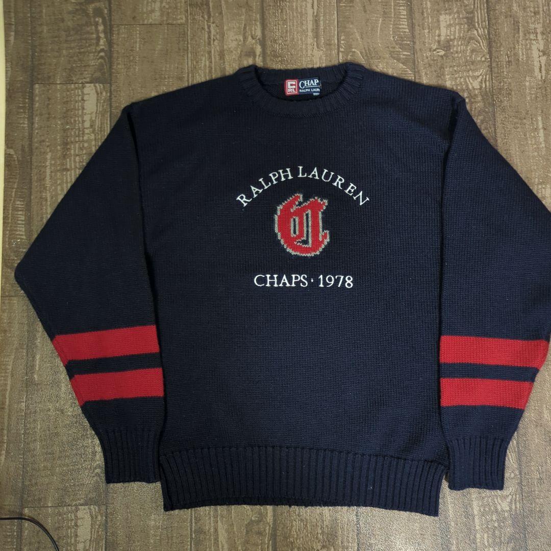 Ralph Lauren Chaps ニットセーター ネイビー
