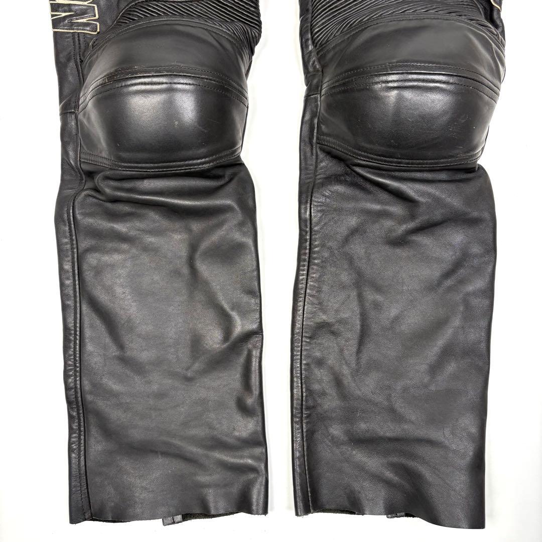 【牛革】SIMPSON レザーパンツ 黒 L パデッド ライダース 膝パッド入 牛革】SIMPSON レザーパンツ 黒 L パデッド ライダース 膝パッド