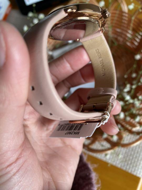 MICHAEL KORS ピンクレザー アナログ時計 MICHAEL KORSマイケルコース レディース ピンクレザーアナログ時計