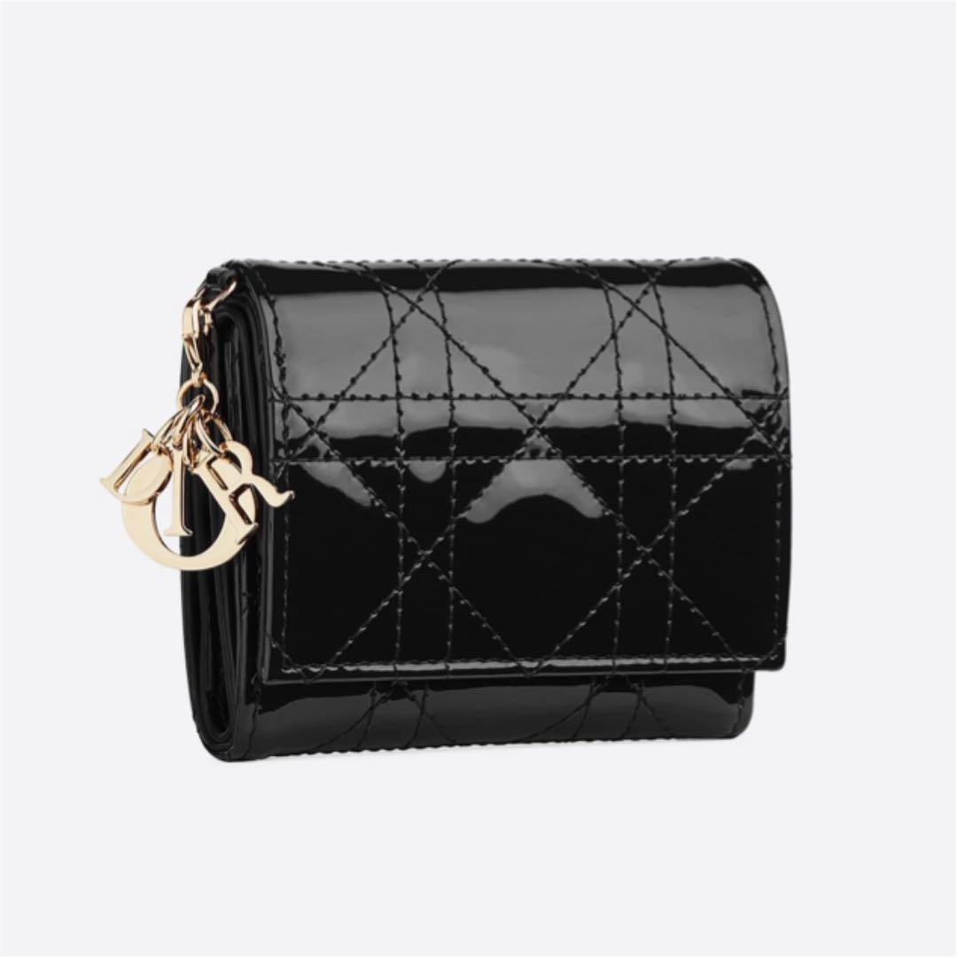 新作限定SALE LADY カナージュ パテントカーフスキン DjYeT-m81977009078 DIOR ロータスウォレット 24H限定