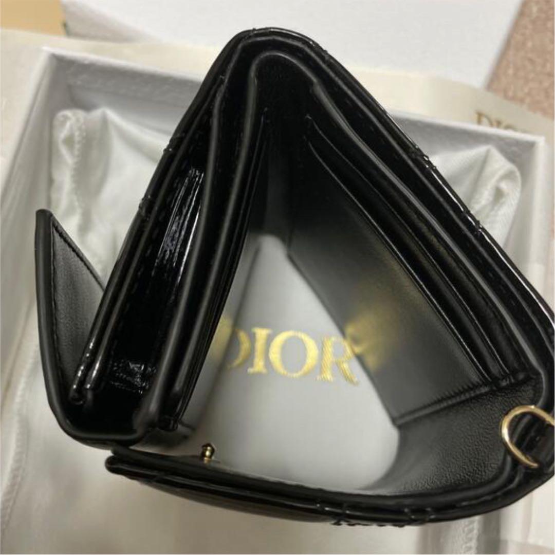 新作限定SALE LADY カナージュ パテントカーフスキン DjYeT-m81977009078 DIOR ロータスウォレット 24H限定