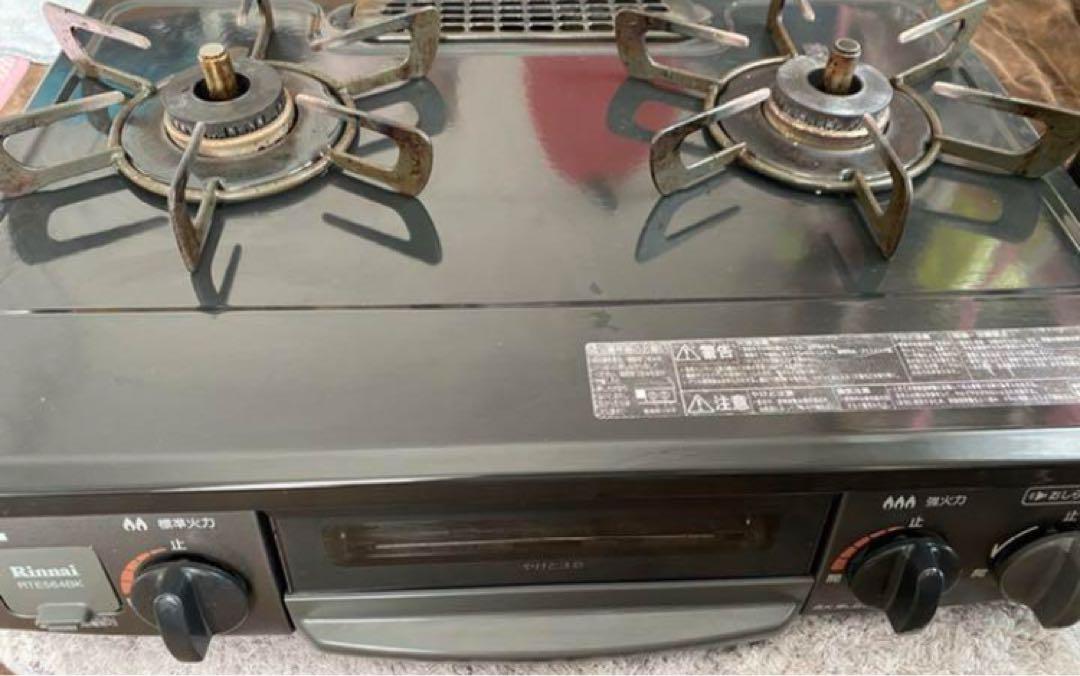リンナイ のプロパン用ガステーブル(右強火力) RTE564BKR-LPG